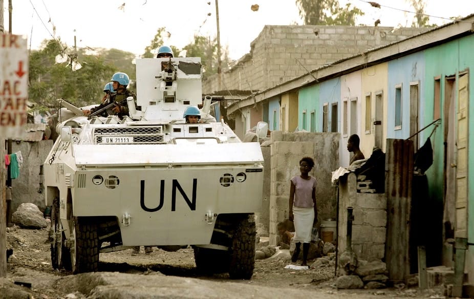 Image result for peacekeepers in haiti