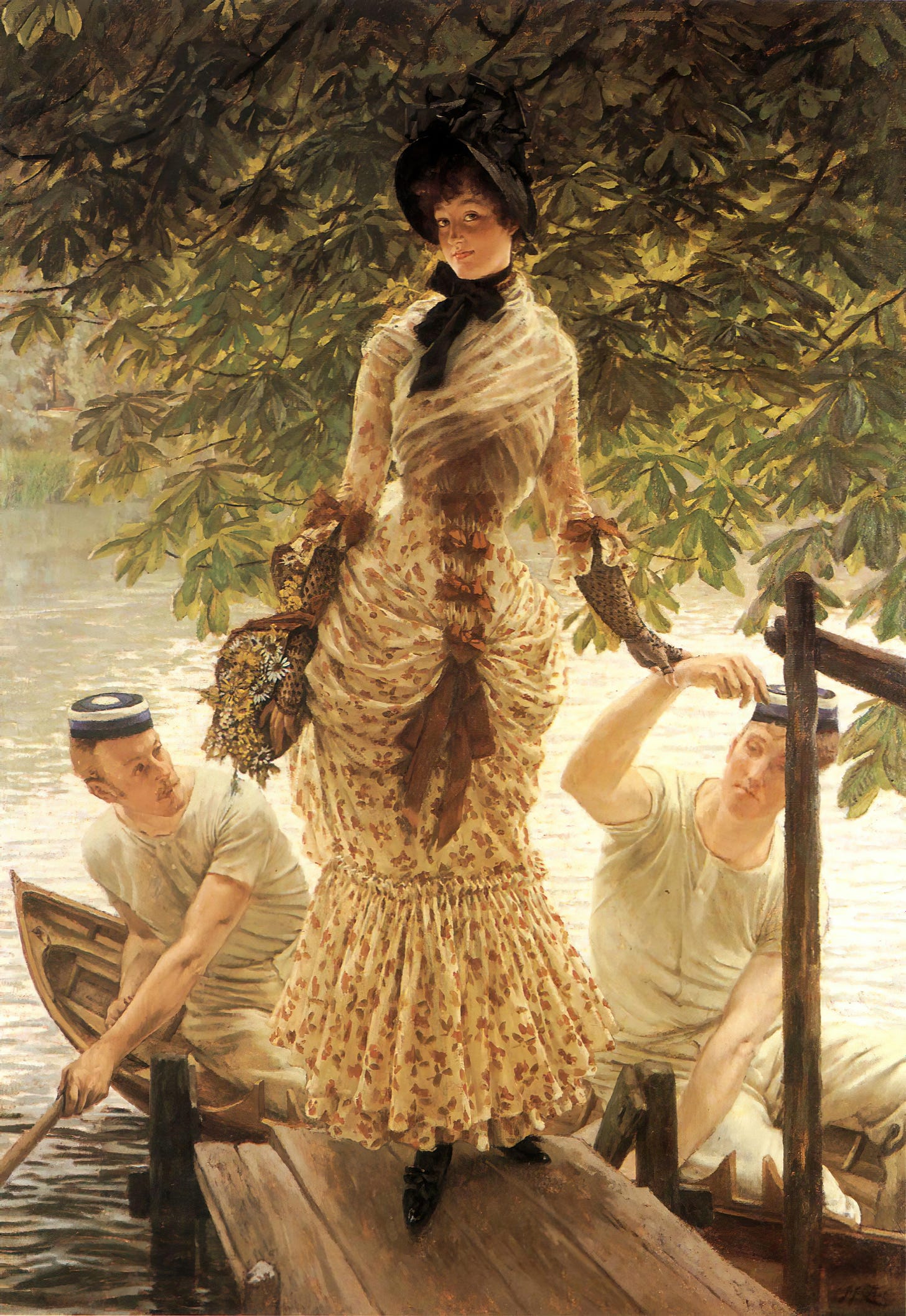 On the Thames (1874) by James Tissot