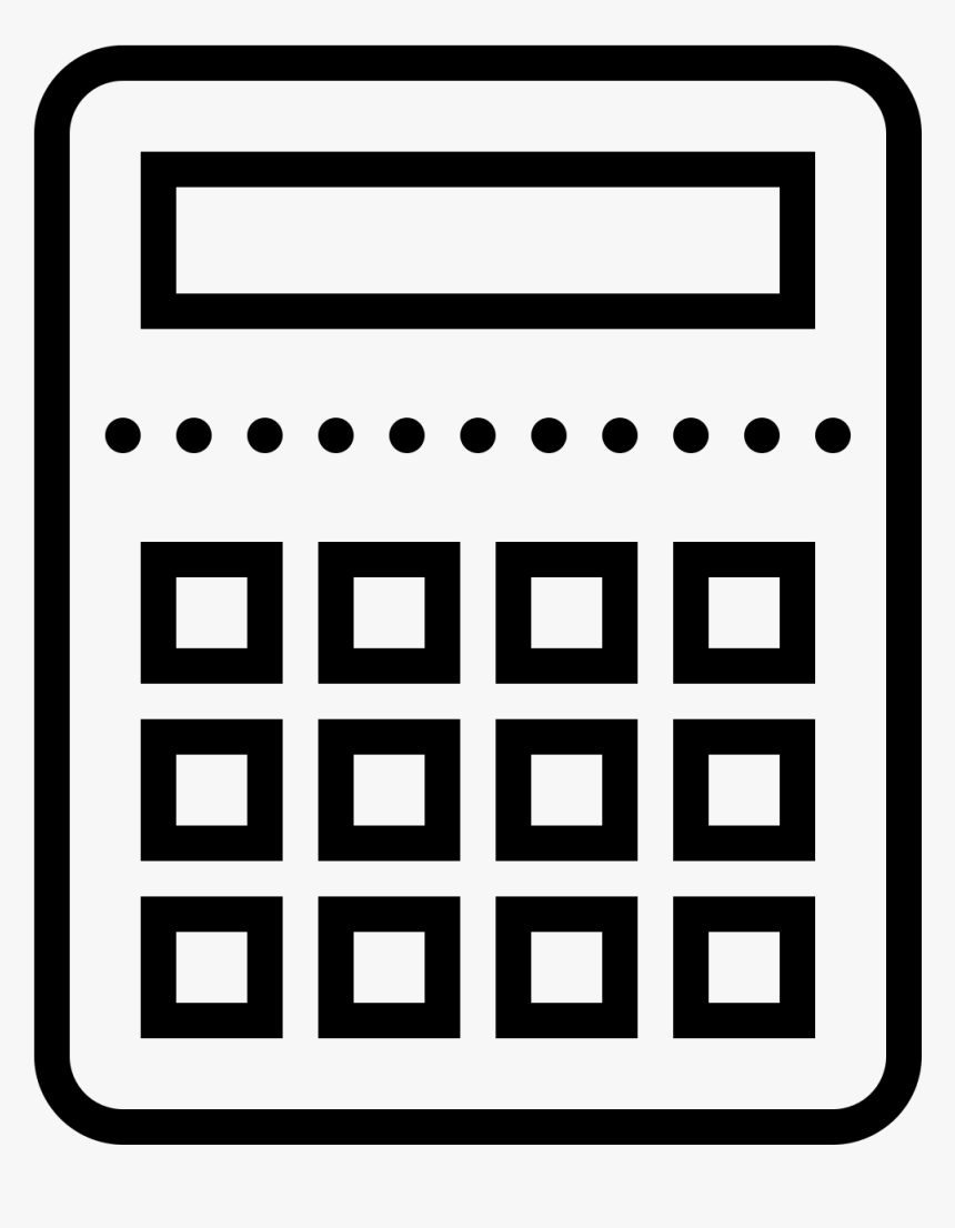 Calculator Black And White Png, Transparent Png , Transparent Png Image -  PNGitem