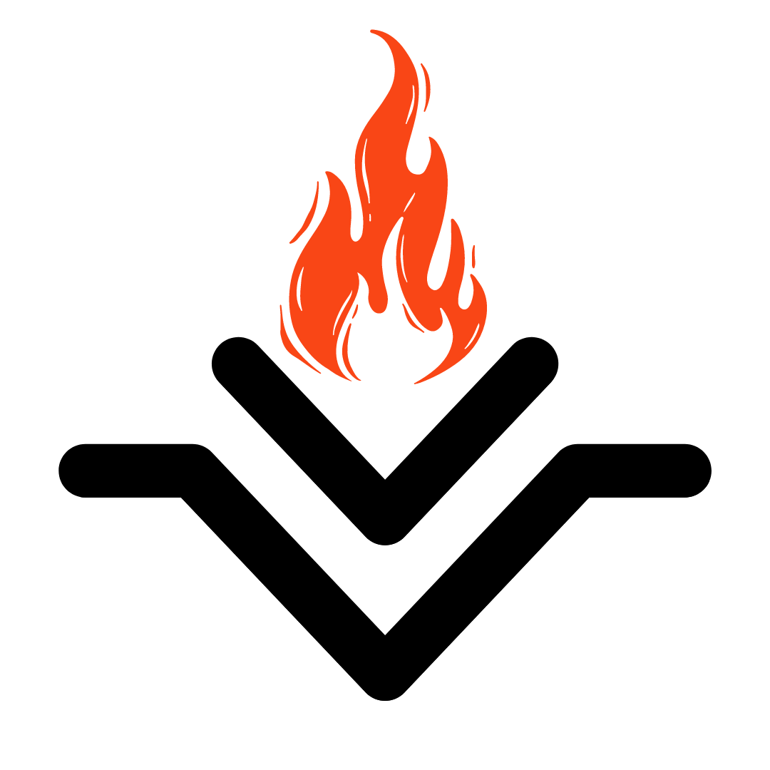 Image of Vesta glyph with fire.