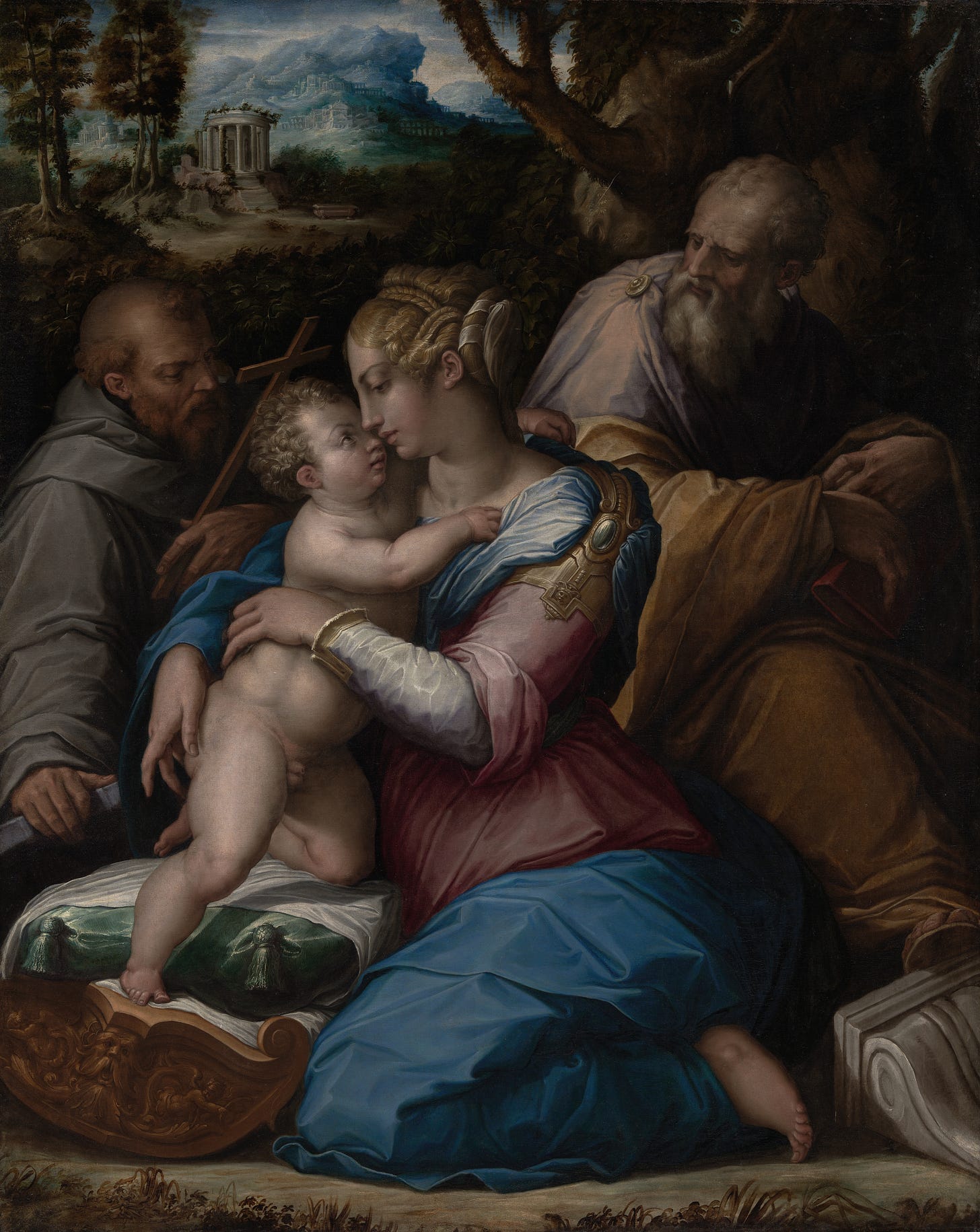 Holy Family with Saint Francis (1542)