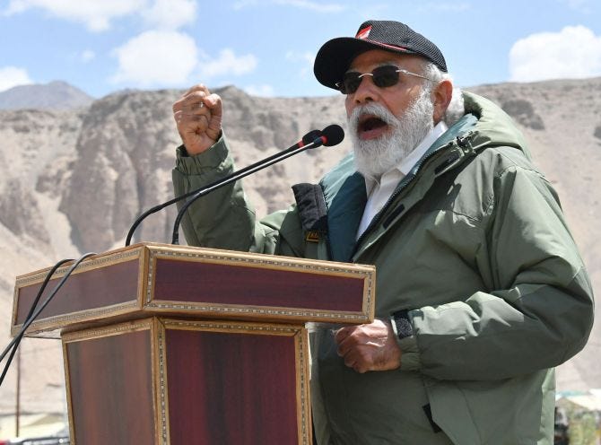 Era of expansionism is over: Modi during Ladakh visit - Rediff.com ...