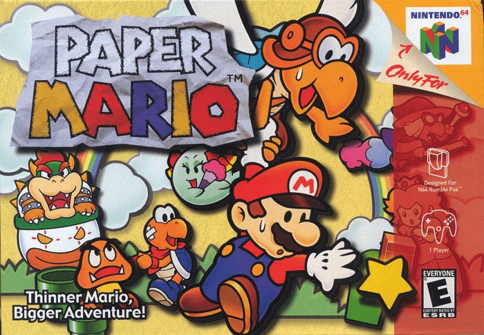 Paper Mario game box