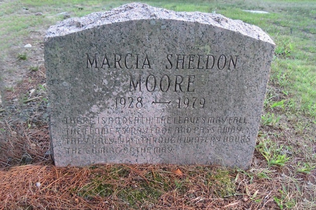 Marcia Moore's grave