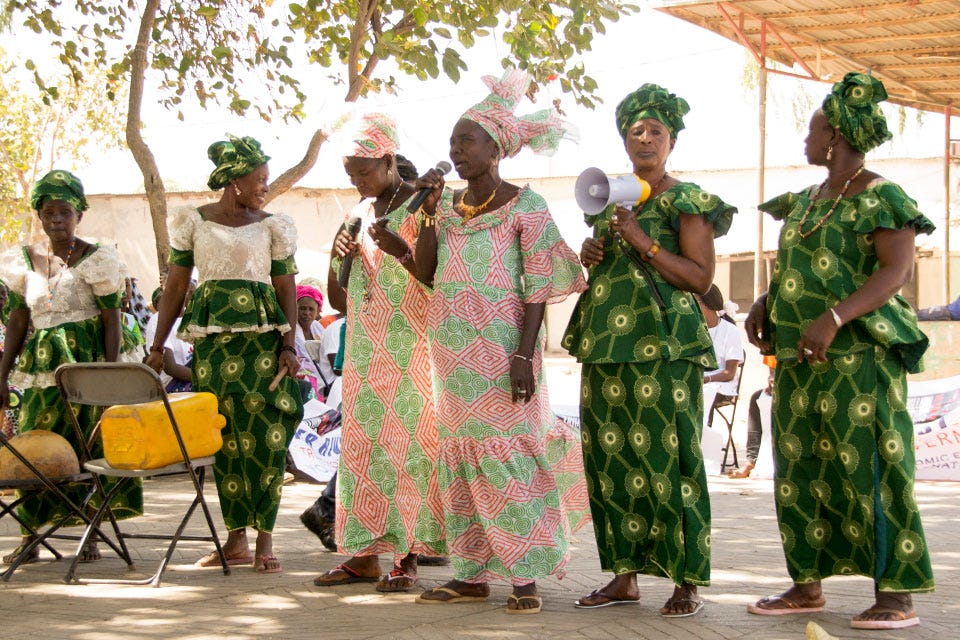 The Gambia Committee on Traditional Practices Affecting the Health of Women and Children (GAMCOTRAP), an advocacy group supported by the UN Trust Fund to End Violence against Women, holds an Anti-FGM workshop aimed at empowering women to claim their rights and those of their daughters in February 2016. Photo: UN Trust Fund to End Violence against Women