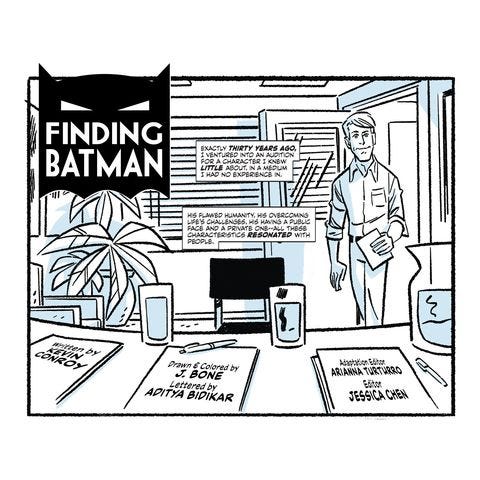 Panel from Kevin Conroy's bio-comic "Finding Batman."