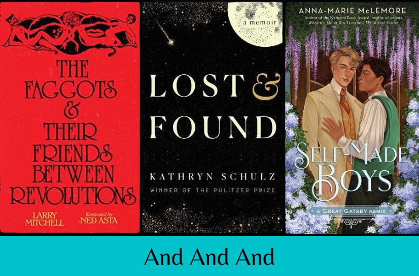 Cover images of the featured books above the text ‘And And And’ on a teal background.