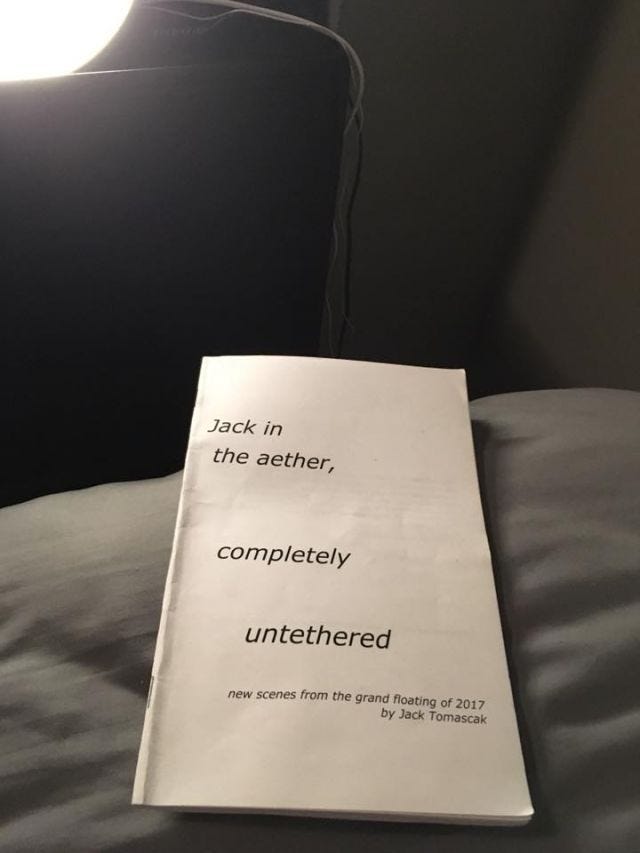 image of the zine Jack in the aether, completely untethered
