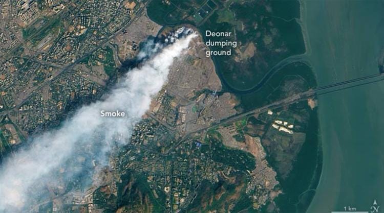 Mumbai's Alarming Air Quality in the Wake of Deonar Dump Site Fire Captured  by NASA Satellites - Planet Custodian