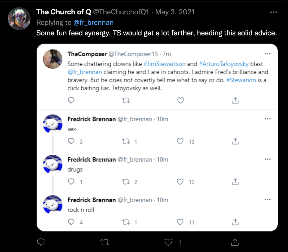 TheComposer13 is a suspended account. TS was likely a typo, supposed to be instead JS.