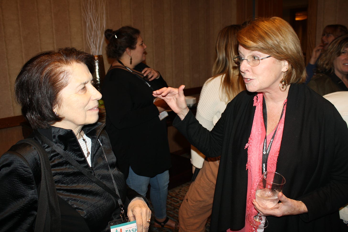 MCIE's CEO Carol Quirk speaking with Madeleine Will