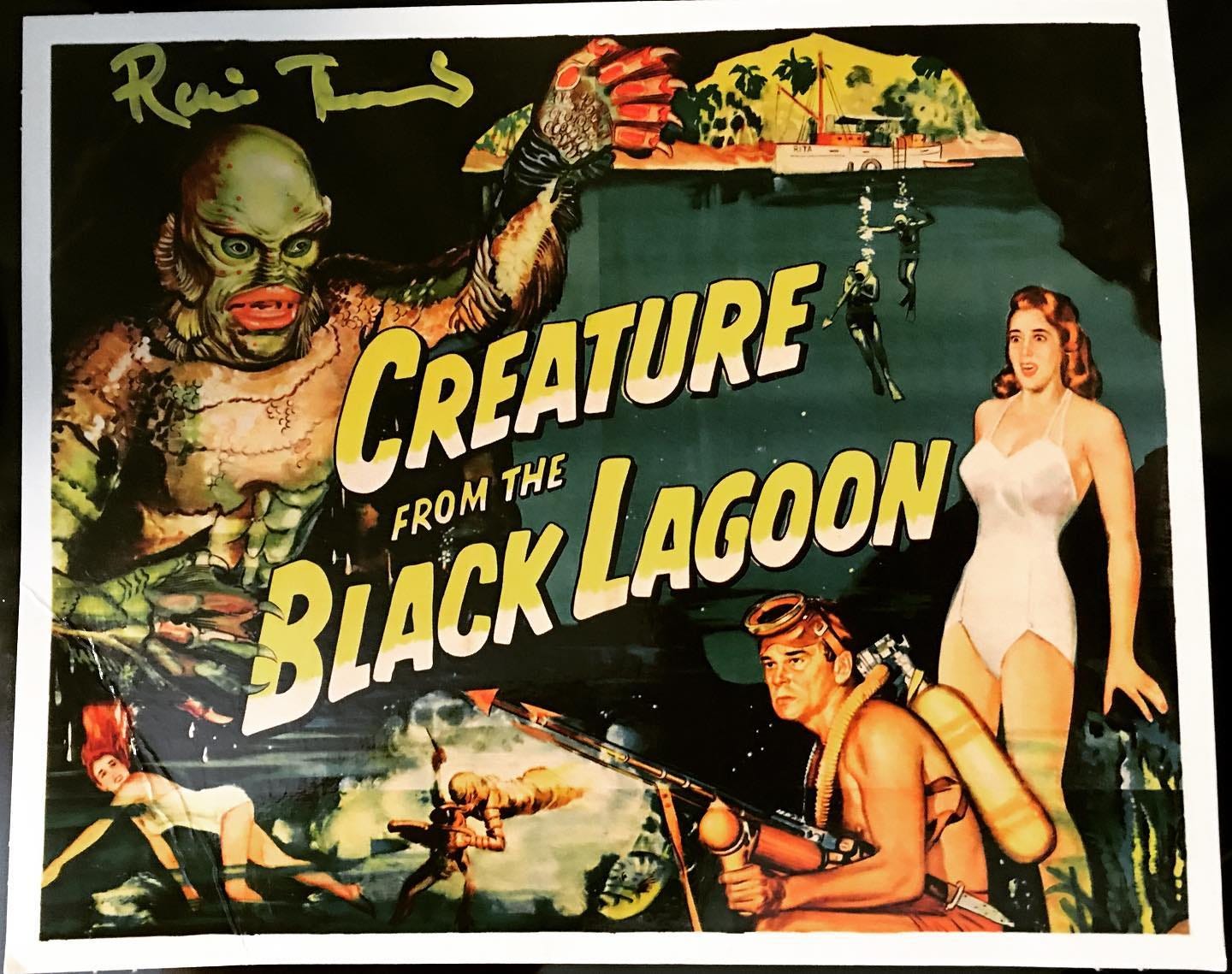 May be an image of 2 people, people smiling and text that says 'CREATURE THE LAGOON FROM BLACK'
