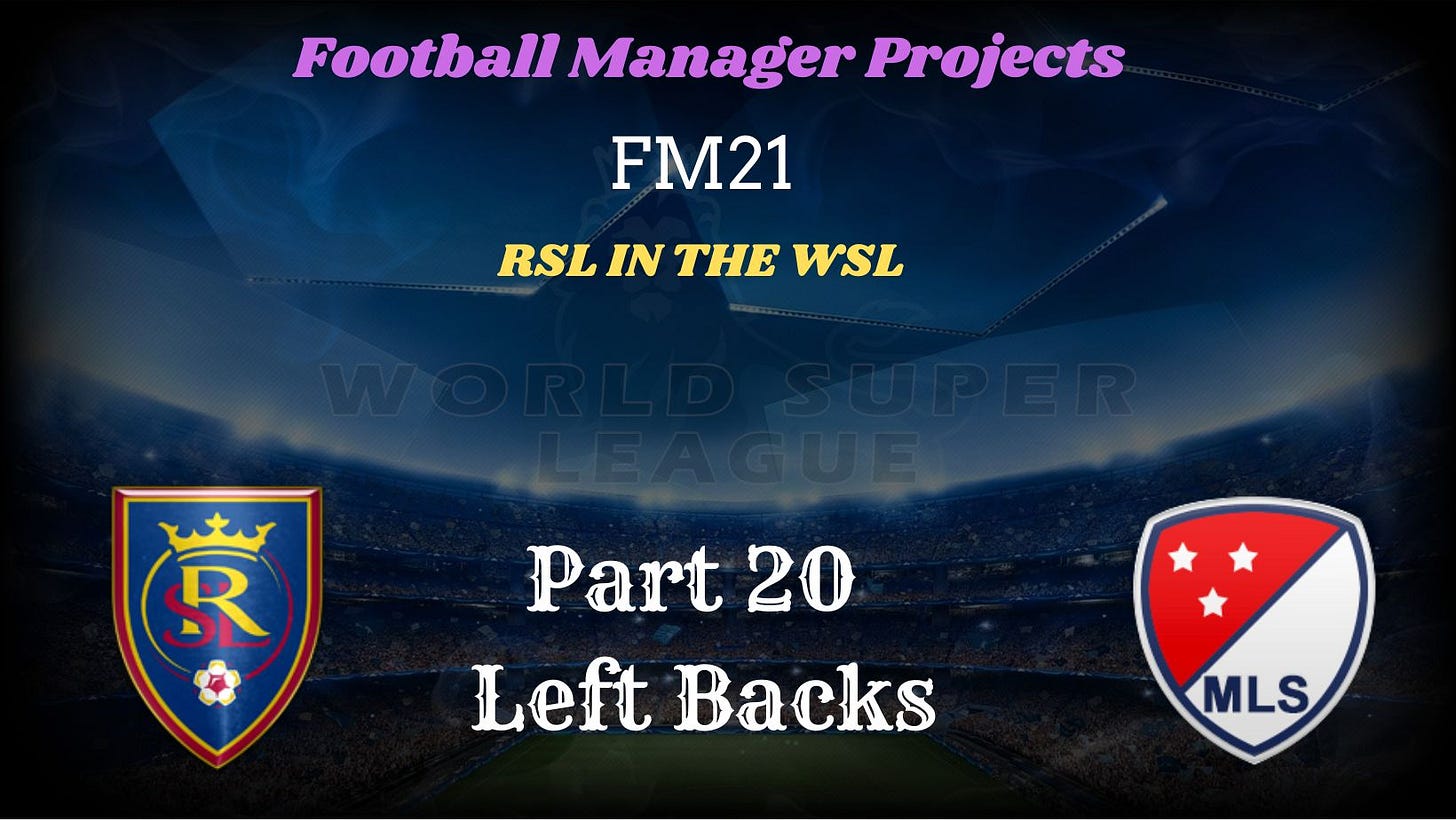 Football Manager 2021 RSL WSL