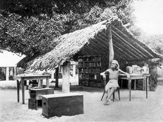 August Engelhardt in his shelter in modern-day Papua New Guinea. 
