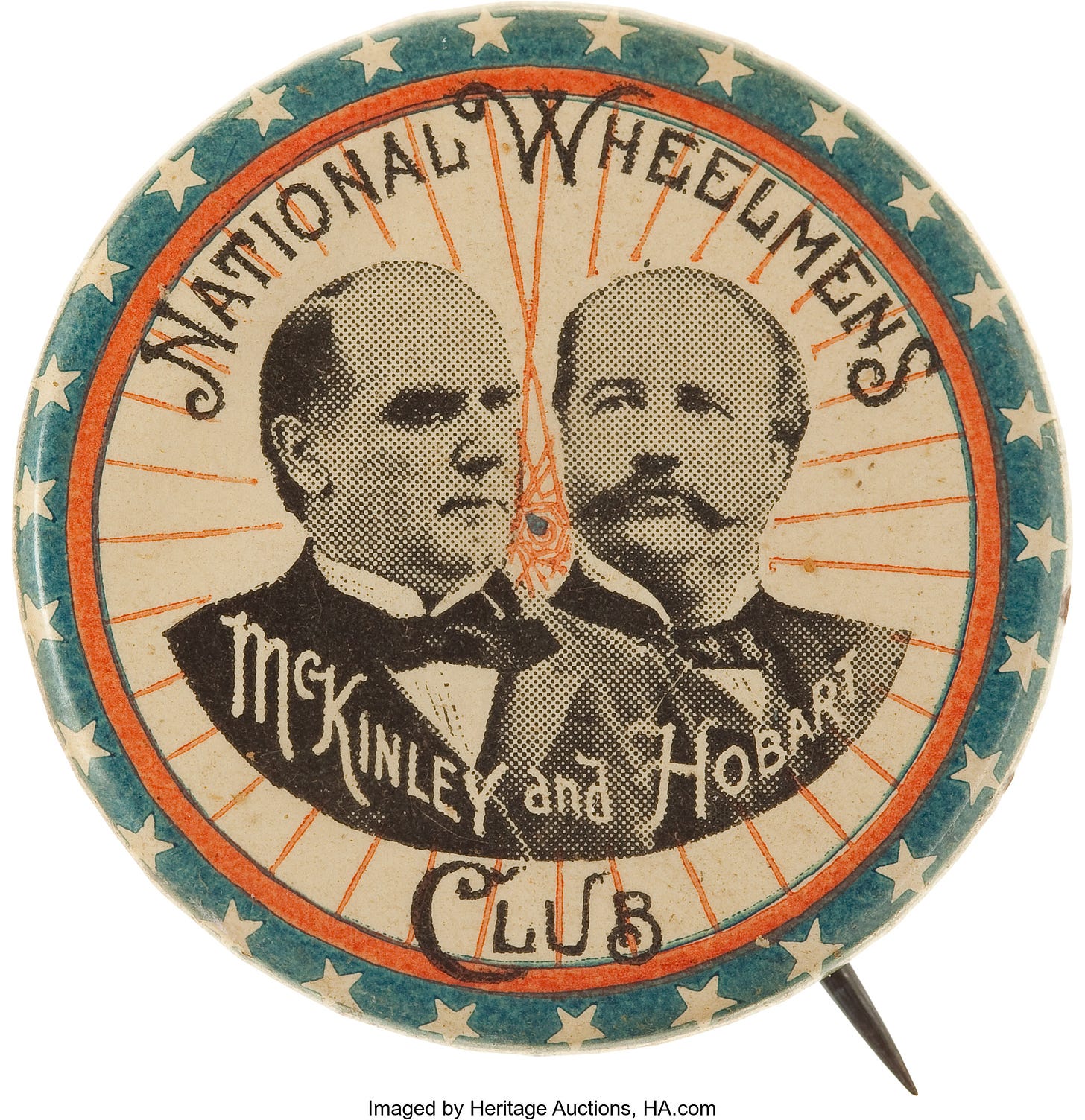 McKinley &amp; Hobart: 1896 &quot;National Wheelmans Club&quot; Jugate Campaign | Lot  #47449 | Heritage Auctions