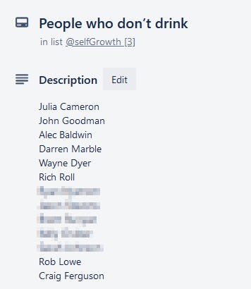 List of people who don't drink