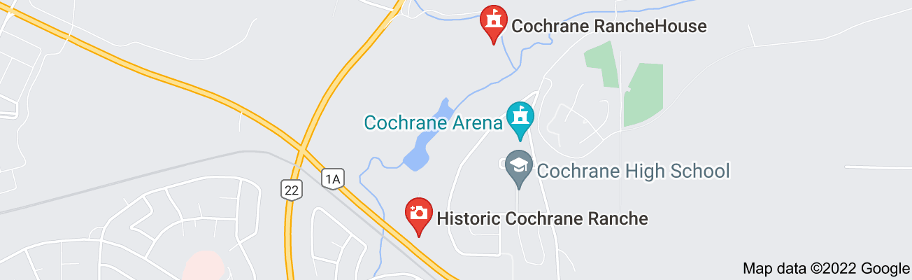 Map of historic cochrane ranch
