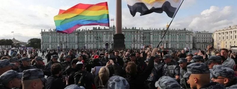Rusko proti LGBT+ lidem.