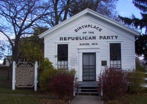 In 1854, sixteen brave men killed the intolerable Whig Party by forming the Republican Party. It's time to do it again.