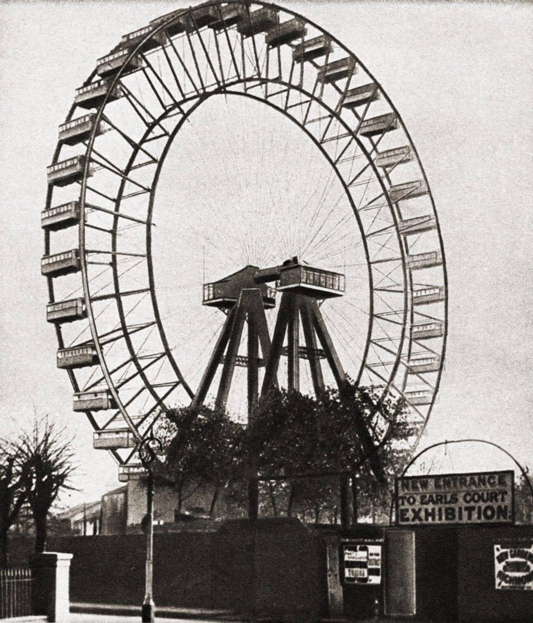 The 94 M Great Wheel At Earls Court, London, England, 1900, Built For The  Empire Of