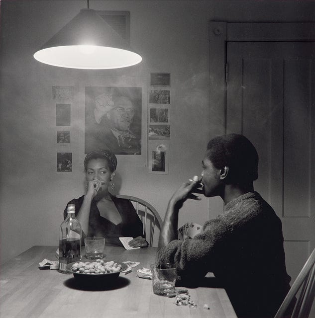 Image result for Untitled - Man Eating Lobster [From the Carrie Mae Weems: Kitchen Table Series], circa 1990