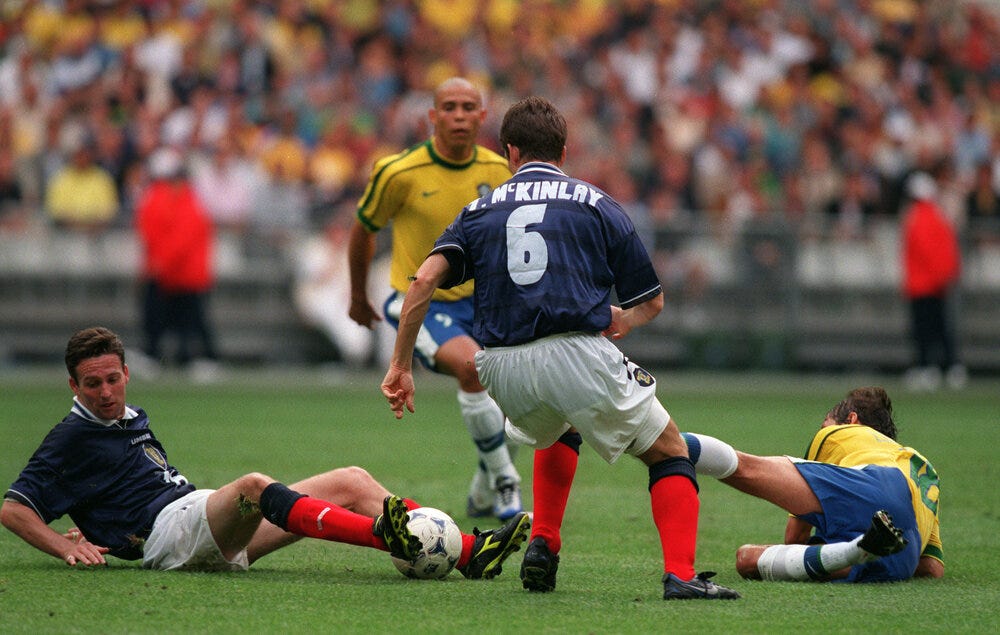 Mixing it with the very best at the 1998 World Cup in France