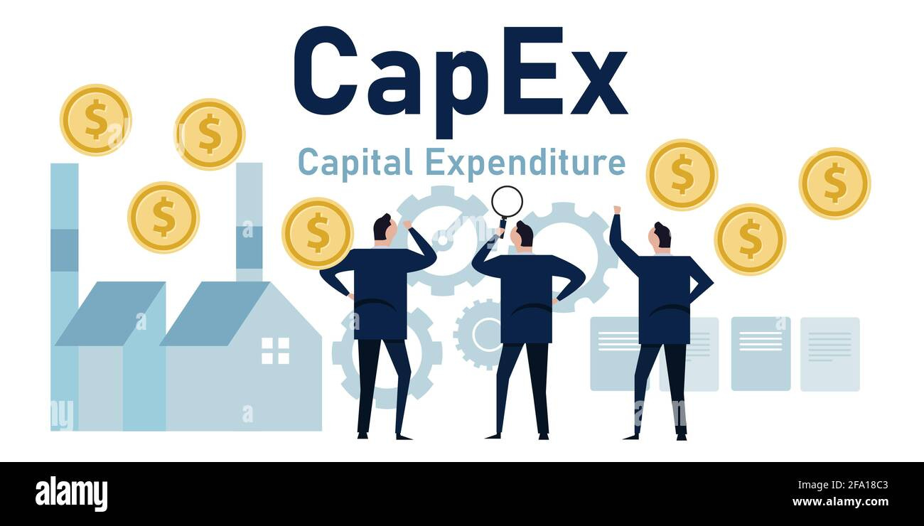 CAPEX Capital expenditure company investment money vector Stock Vector  Image & Art - Alamy