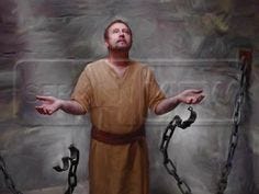And behold, an angel of the Lord suddenly appeared and a light shone in the cell; and he struck Peter’s side and woke him up, saying, “Get up quickly.” And his chains fell off his hands. -- Acts 12:7