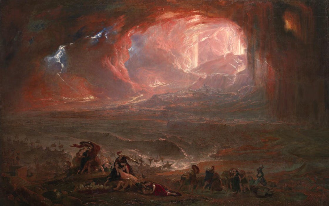 The Destruction of Pompei and Herculaneum 1822, restored 2011 by John Martin 1789-1854