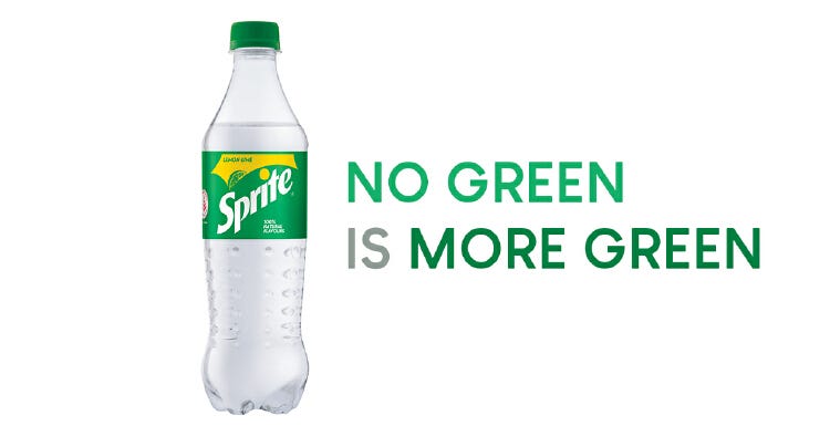 Image result for sprite clear no green is the new green