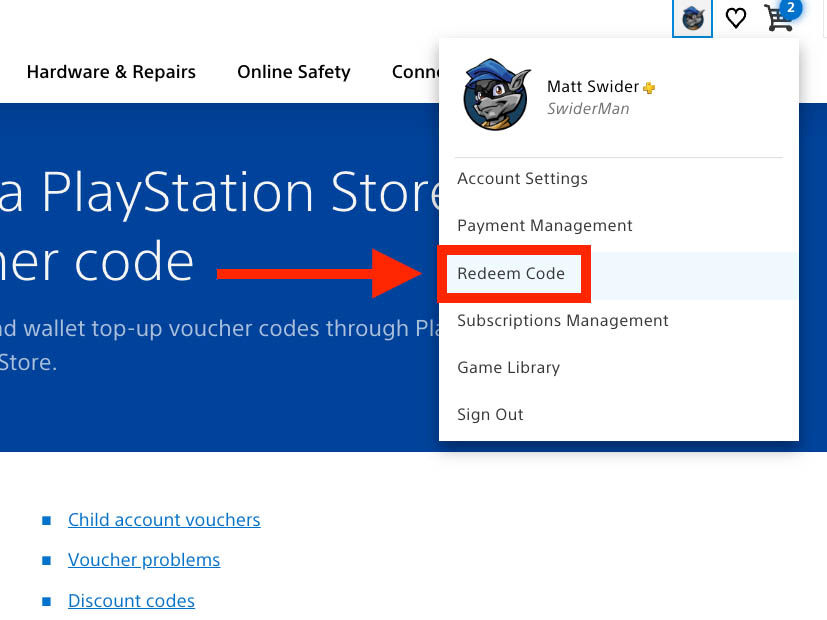 Redeem PlayStation Plus discount code at Sony's official website