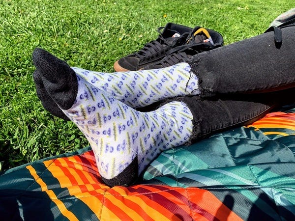 There’s no better way to enjoy a warm spring day than with your Highlighter Socks. VIP Mahogney knows how to wear them. Become a VIP, and if you’re lucky, you could get your own pair.