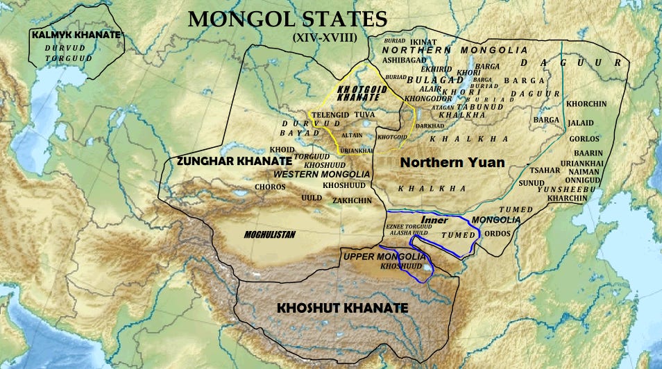 The Kalmyk Khanate in the 17th century