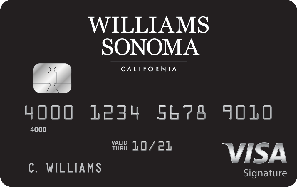 Activate your new Williams Sonoma Visa ® Credit Card Today