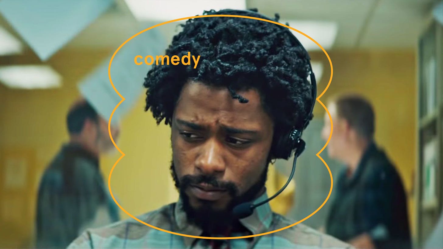 Lakeith Stanfield in Sorry to Bother You. Courtesy of Annapurna Pictures.