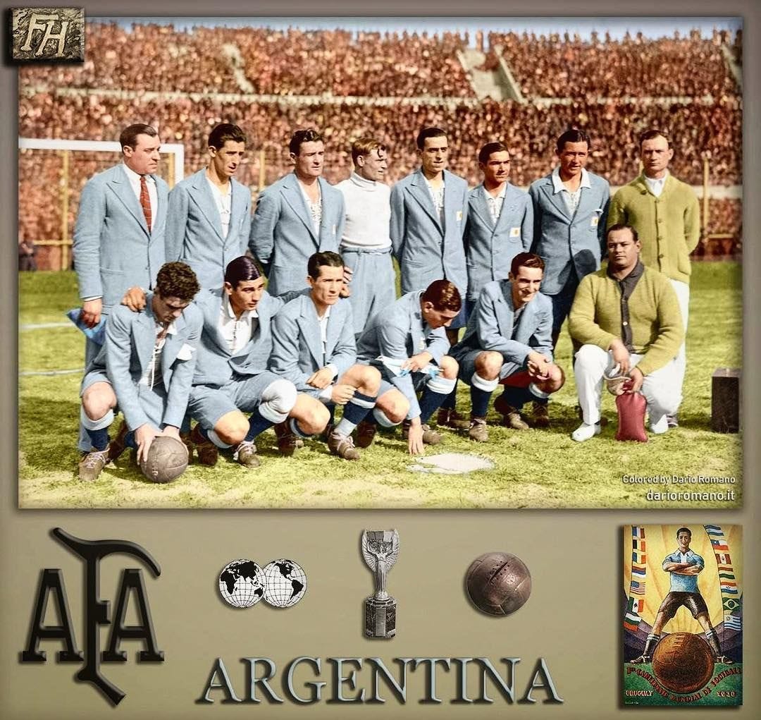 Argentina team group booted and suited at the 1930 World Cup Finals. |  Seleccion argentina de futbol, Mundial de futbol, Afa argentina