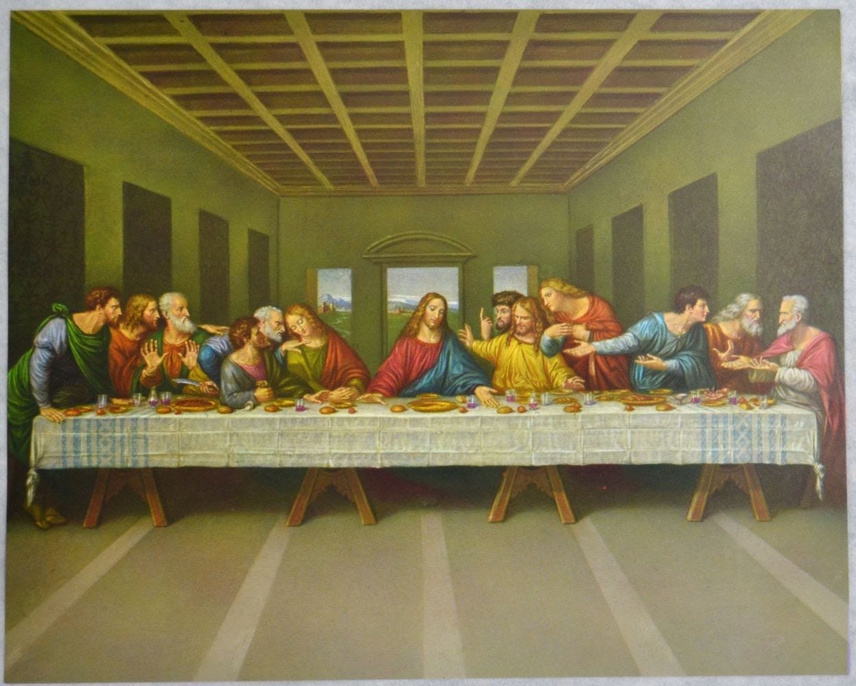 THE LAST SUPPER Religious Print, 10" x 8" (200mm x 250mm)
