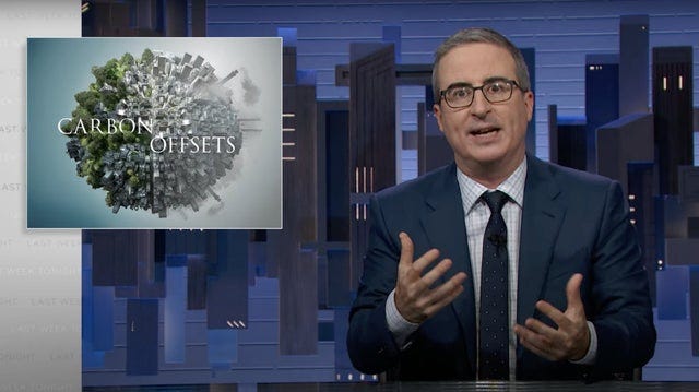 John Oliver sets up his own business to call BS on carbon offsets : r/ skeptic