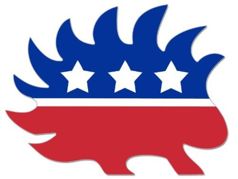 Libertarian Porcupine Shaped Logo Sticker Window Car Decal image 1
