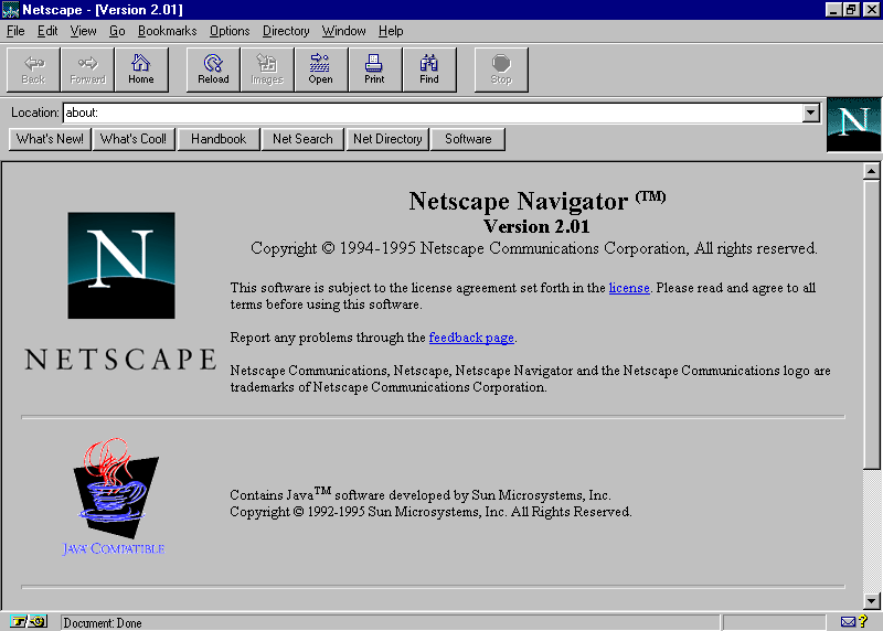 Netscape Navigator 2.0 | Web Design Museum