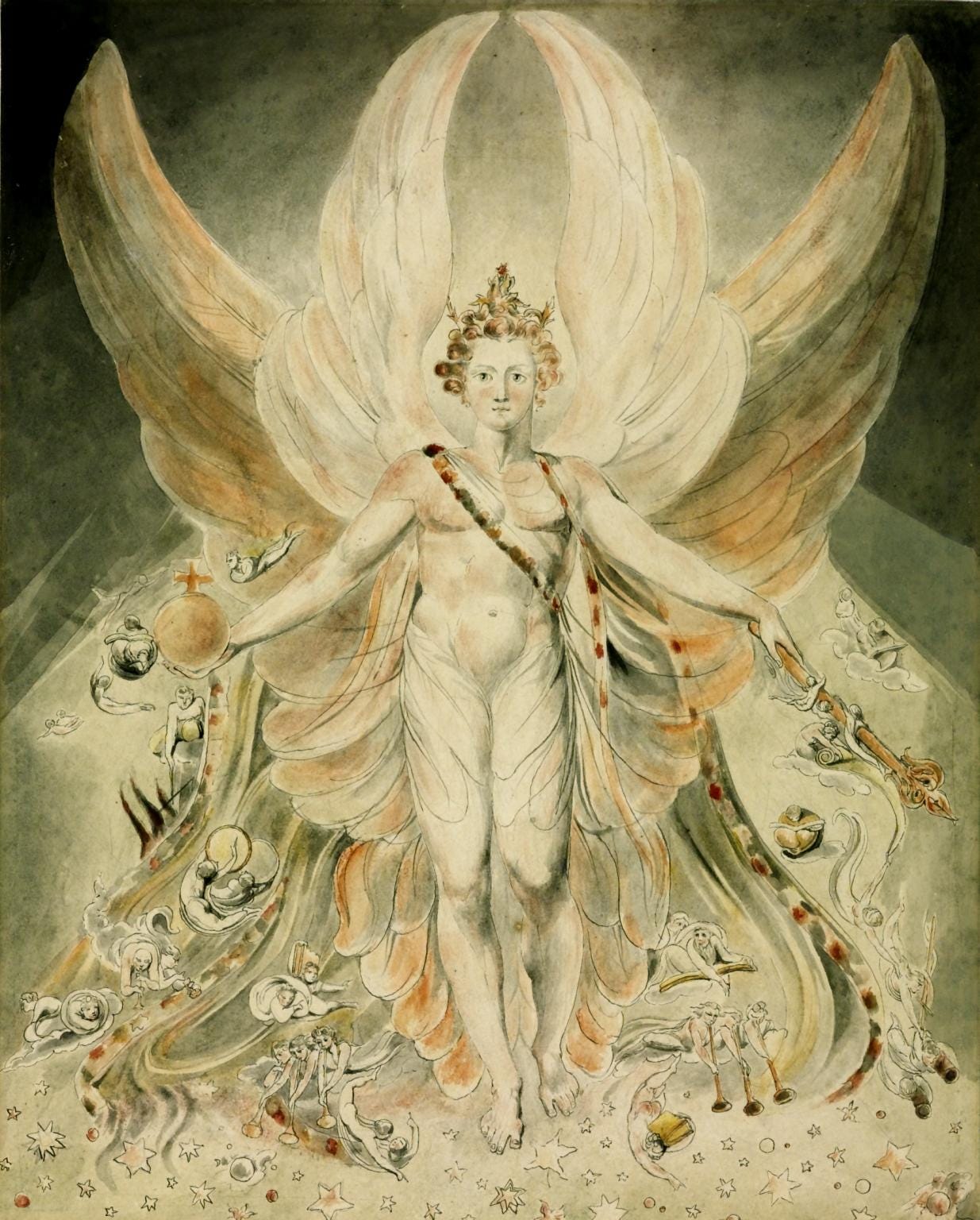 Satan in his Original Glory: 'Thou wast Perfect till Iniquity was Found in  Thee'', William Blake, c.1805 | Tate