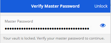 Master password - Bitwarden