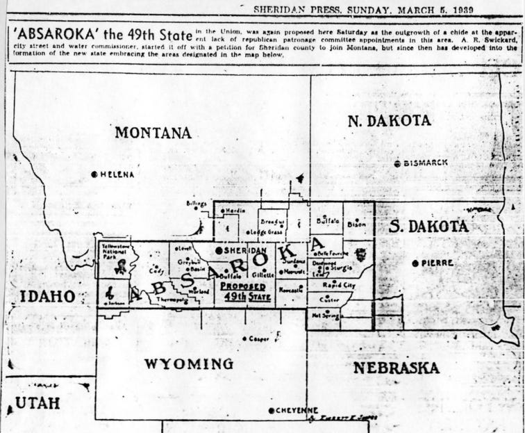 Absaroka Historical MAp