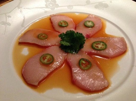 Hamachi (yellowtail) sashimi with jalapeno - Picture of Nobu San Diego -  Tripadvisor
