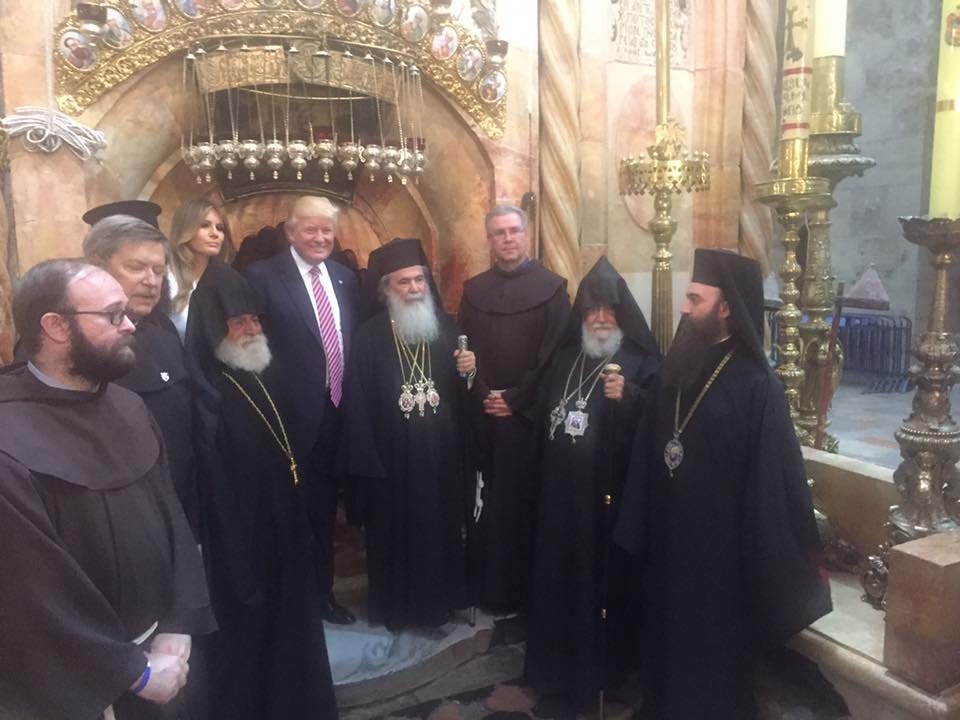 Donald Trump listens to performance of Armenian choir in Holy Sepulchre ...