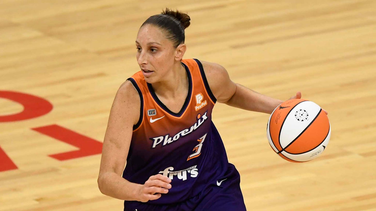 WNBA star and former UConn great Diana Taurasi will miss at least four  weeks with injury