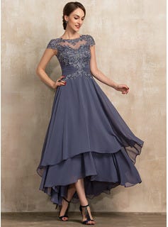 Beautiful flowy blue grey dress with layers...