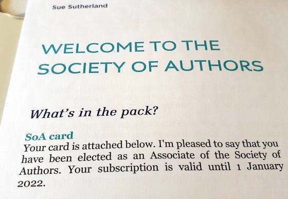 Elected as an Associate of the Society of Authors