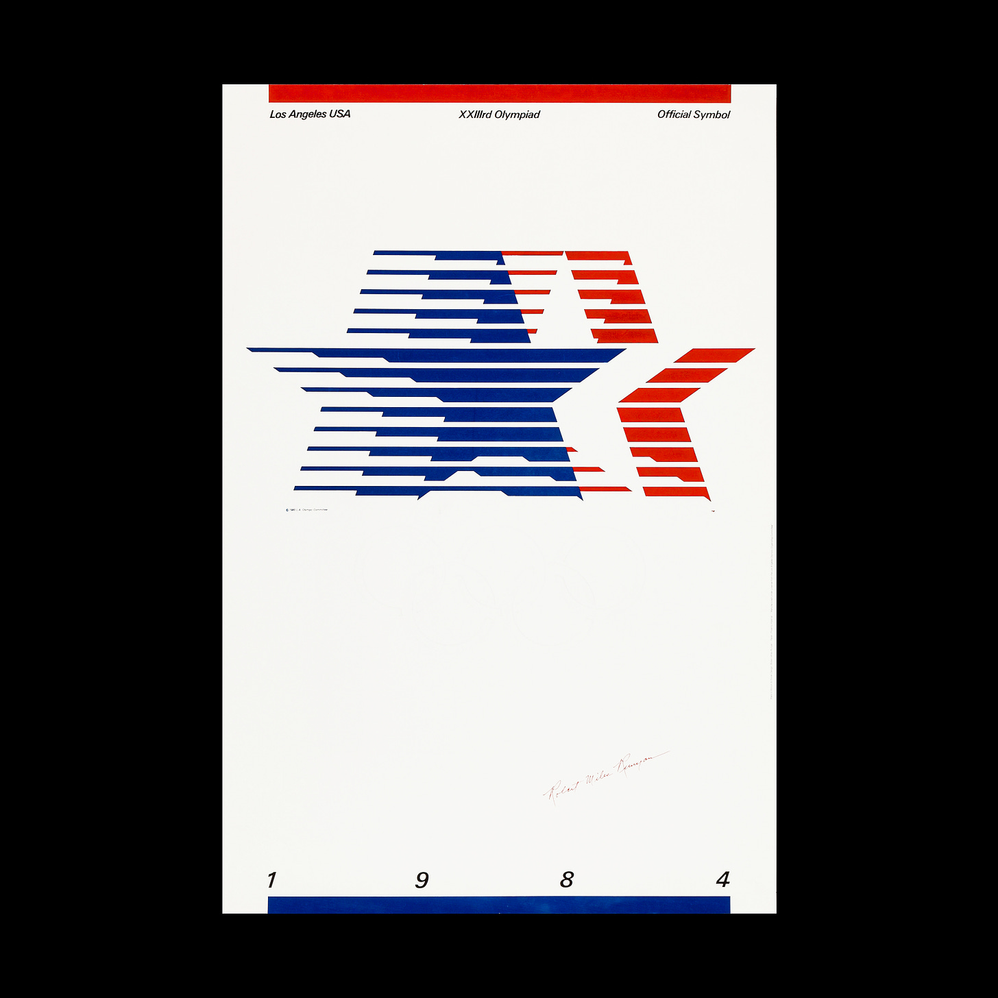Los Angeles 1984 Logo Robert Miles Runyan Stars In Motion, 1979