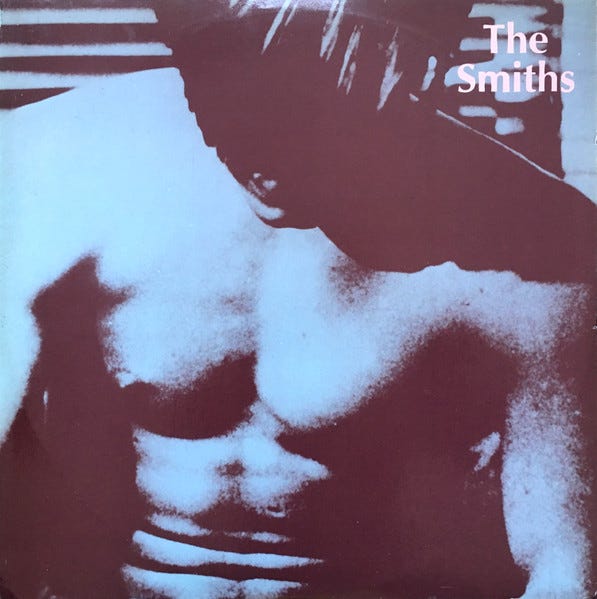pochette de disque, jeuen homme, poiyrine dénudée, The Smiths, Angleterre